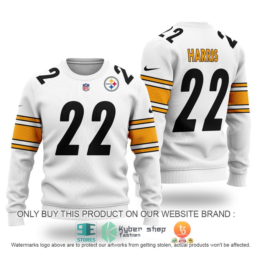 najee harris 22 pittsburgh steelers white sweater 1 18738