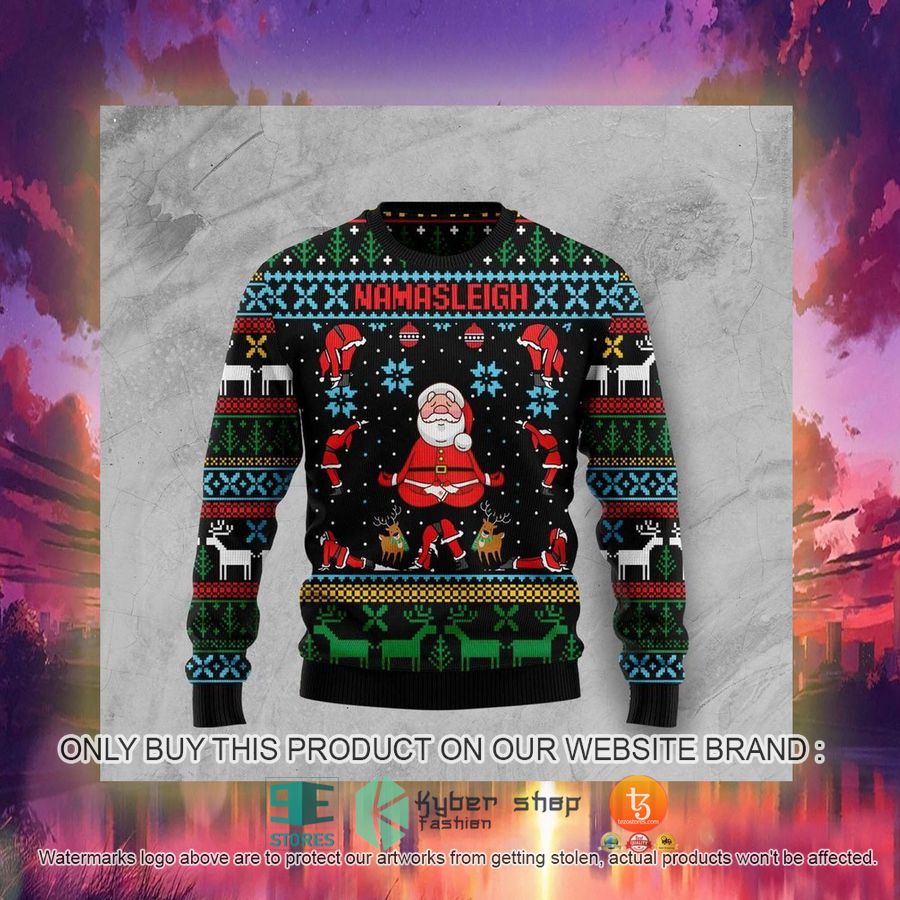 HOT Namasleigh Ugly Christmas Sweater 3 namasleigh ugly christmas sweater 3 10582