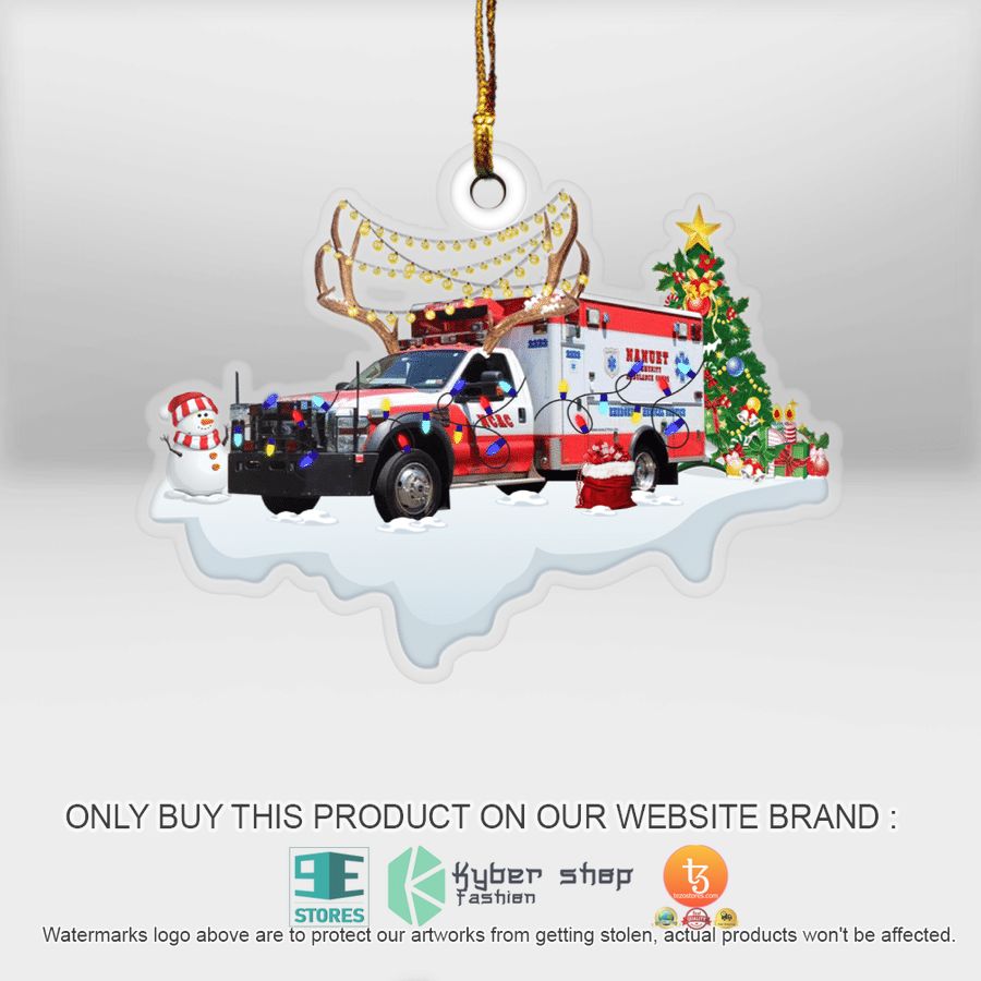 nanuet new york nanuet ems ford f 450 type 1 horton ambulance christmas ornament 1 89684