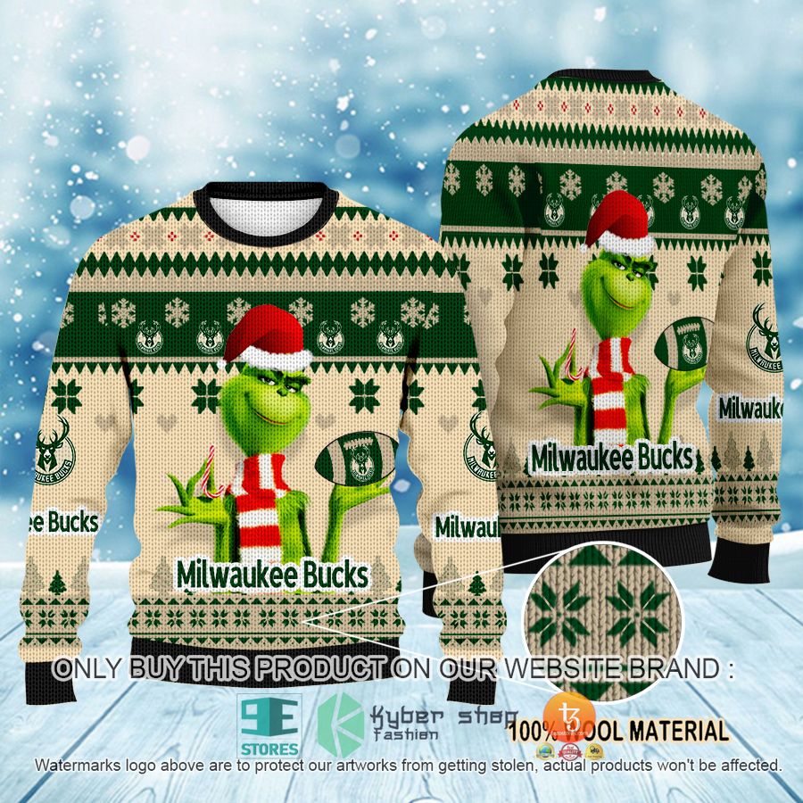 nba grinch milwaukee bucks ugly christmas sweater 1 27708
