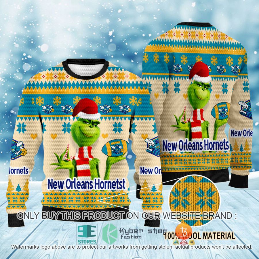 nba grinch new orleans hornets ugly christmas sweater 1 54036