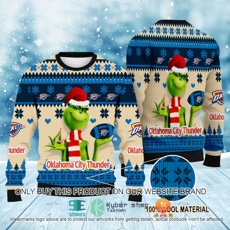nba grinch oklahoma city thunder ugly christmas sweater 1 44806