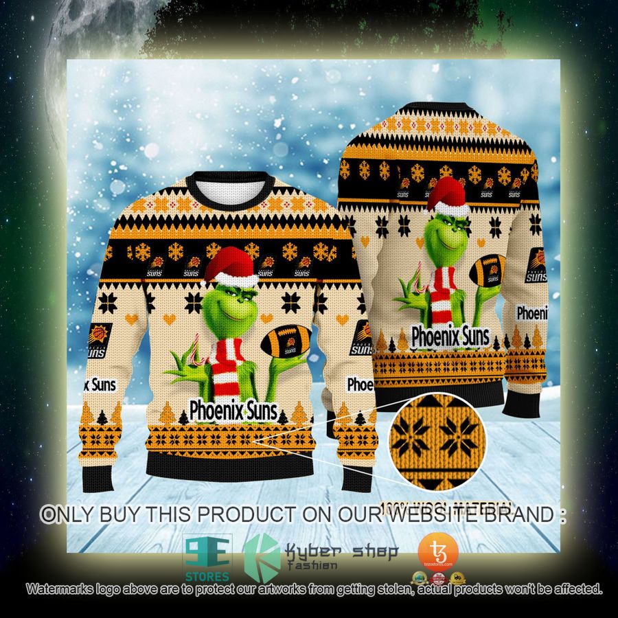 NEW Grinch Phoenix Suns Sweatshirt 4 nba grinch phoenix suns ugly christmas sweater 4 49991