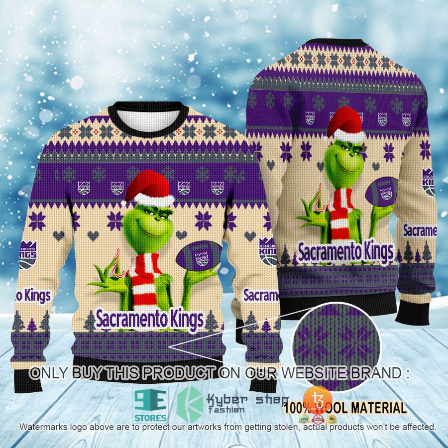NEW Grinch Sacramento Kings Sweatshirt 9 nba grinch sacramento kings ugly christmas sweater 1 14444