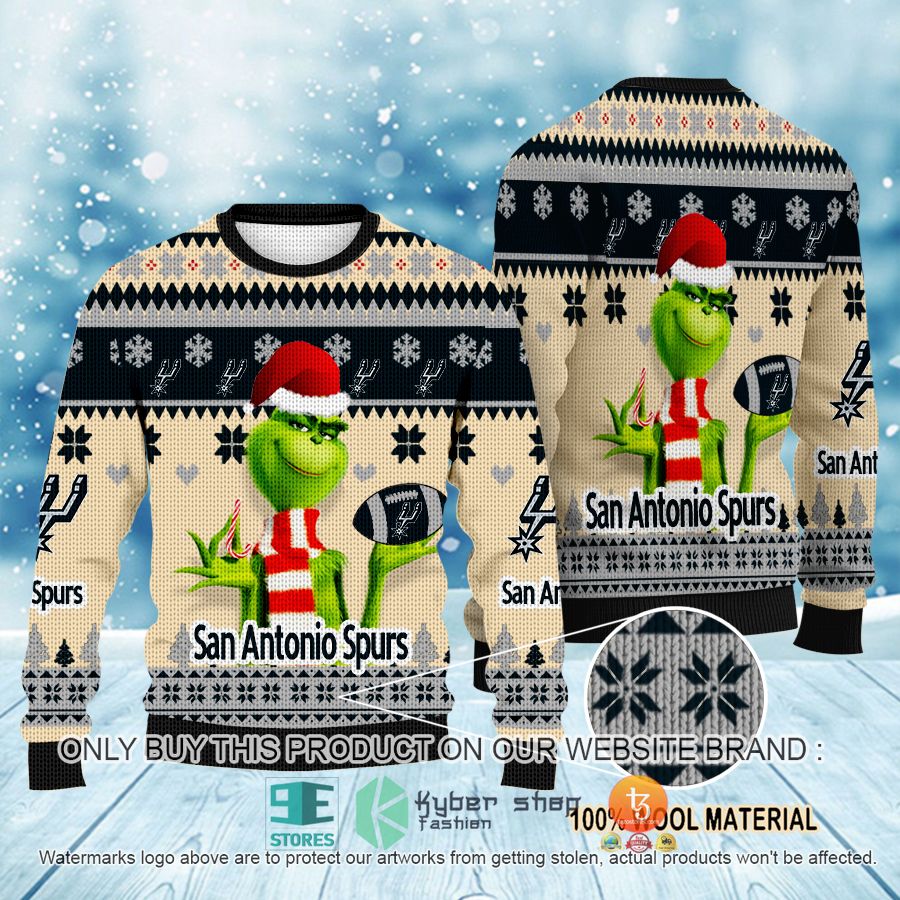 nba grinch san antonio spurs ugly christmas sweater 1 32254
