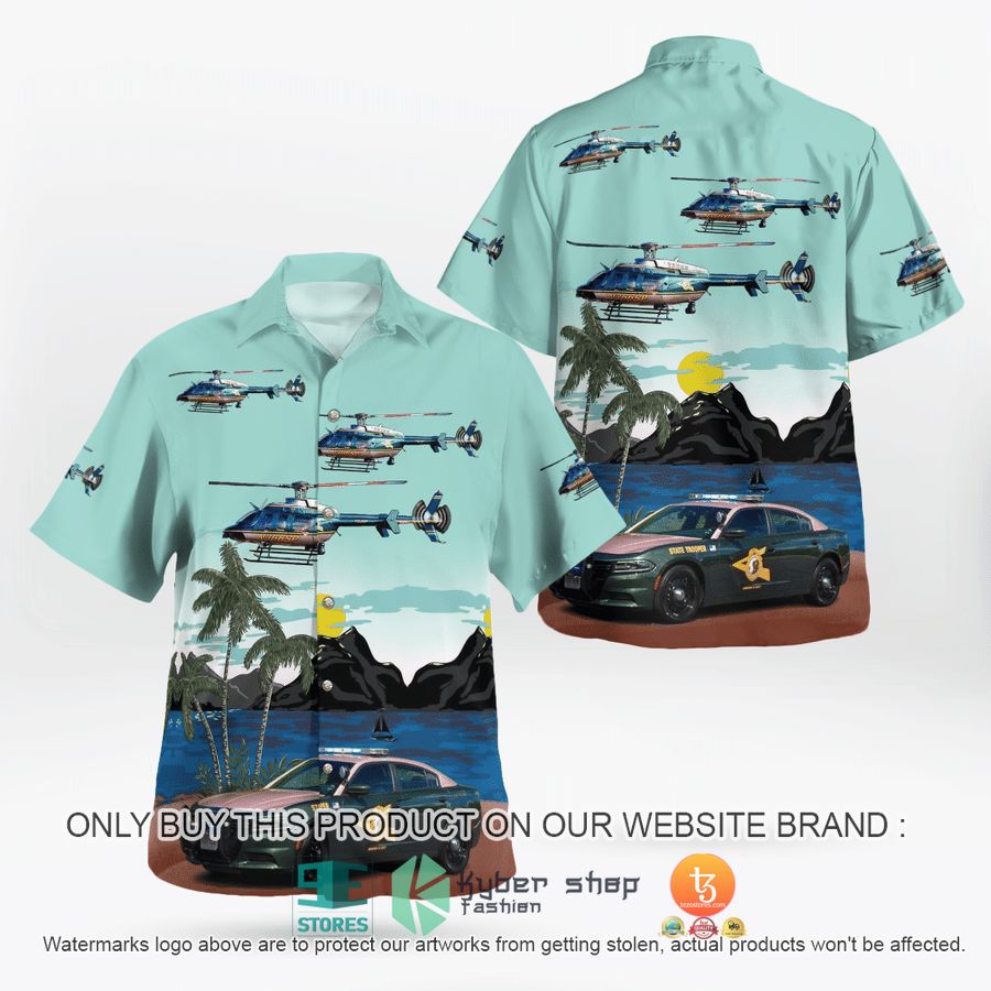 new hampshire state police dodge charger pursuit bell 407 helicopter hawaiian shirt 1 29039
