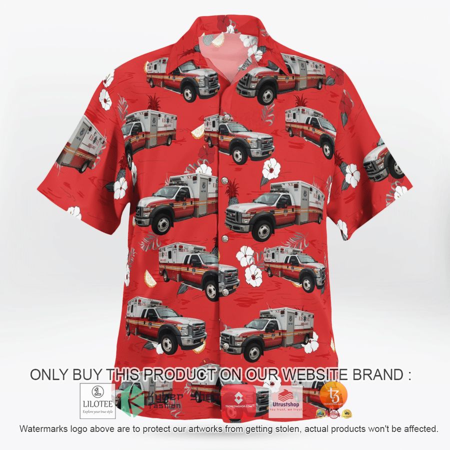 HOT New York City Fire Department Bureau Of EMS Hawaiian Shirt 5 new york city fire department bureau of ems hawaiian shirt 5 23279