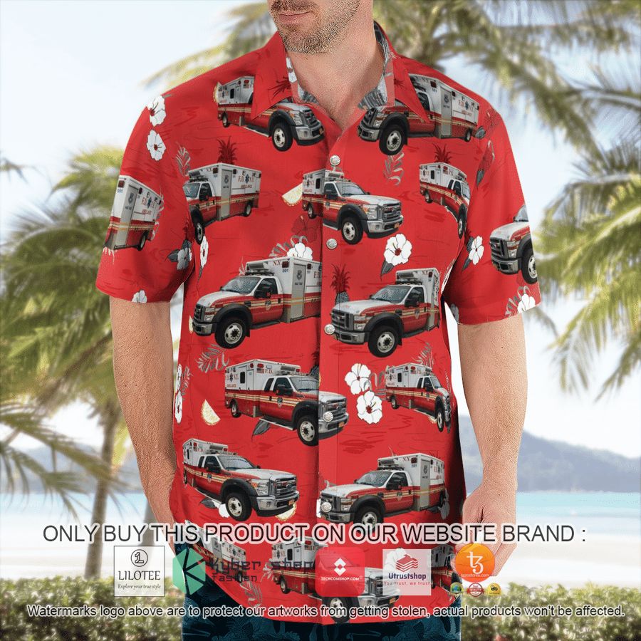 HOT New York City Fire Department Bureau Of EMS Hawaiian Shirt 7 new york city fire department bureau of ems hawaiian shirt 7 55278