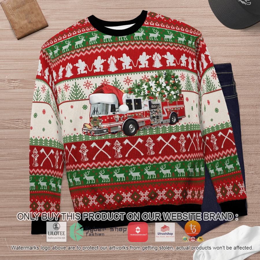 HOT New York, Nanuet Fire Department Christmas Sweater 12 new york nanuet fire department christmas 3d sweater 12 45328