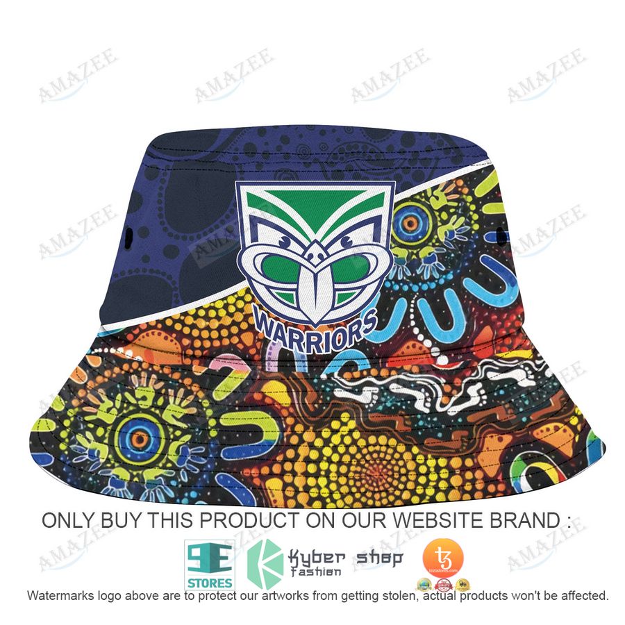 new zealand warriors aboriginal patterns bucket hat 1 70012
