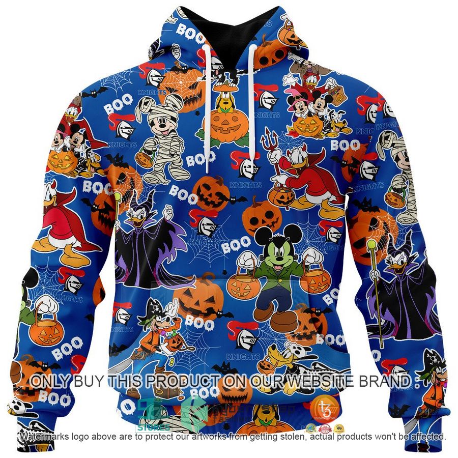 NEW Newcastle Knights Mickey Friends Halloween Hoodie, Shirt 2 newcastle knights mickey friends halloween shirt hoodie 2 37880