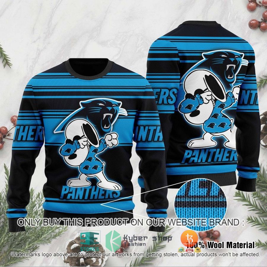 NEW Carolina Panthers Snoopy NFL Sweatshirts 1 nfl carolina panthers snoopy nfl ugly christmas sweaters 1 22584