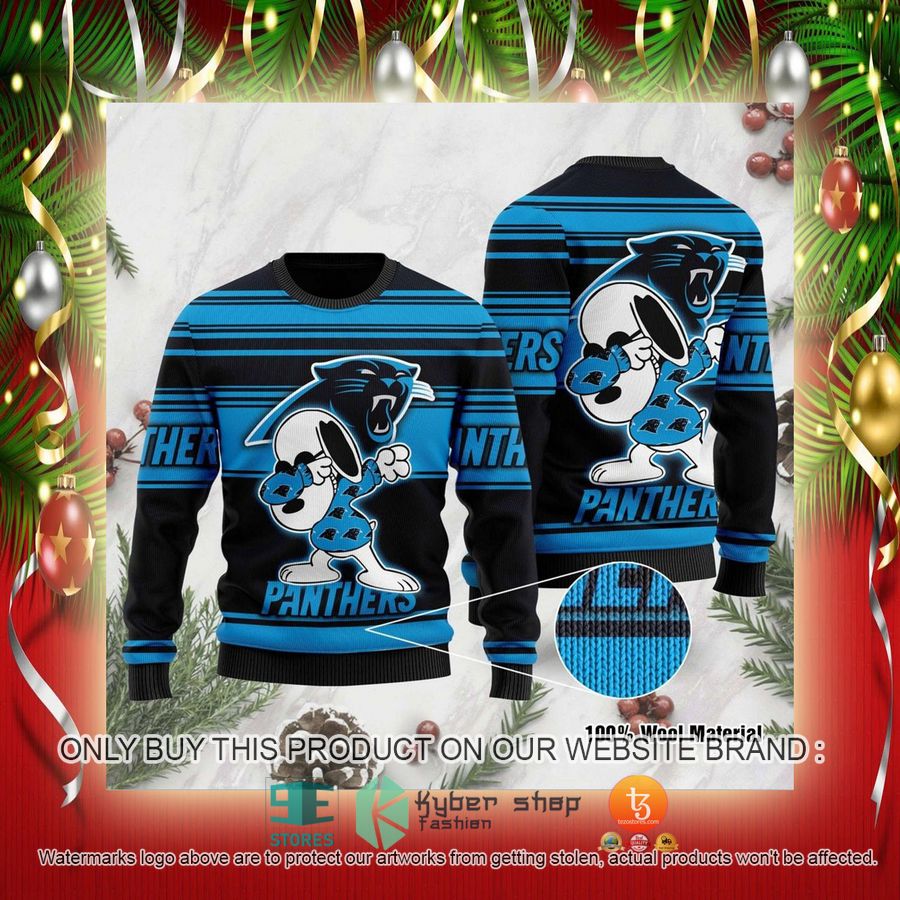 NEW Carolina Panthers Snoopy NFL Sweatshirts 2 nfl carolina panthers snoopy nfl ugly christmas sweaters 2 63392