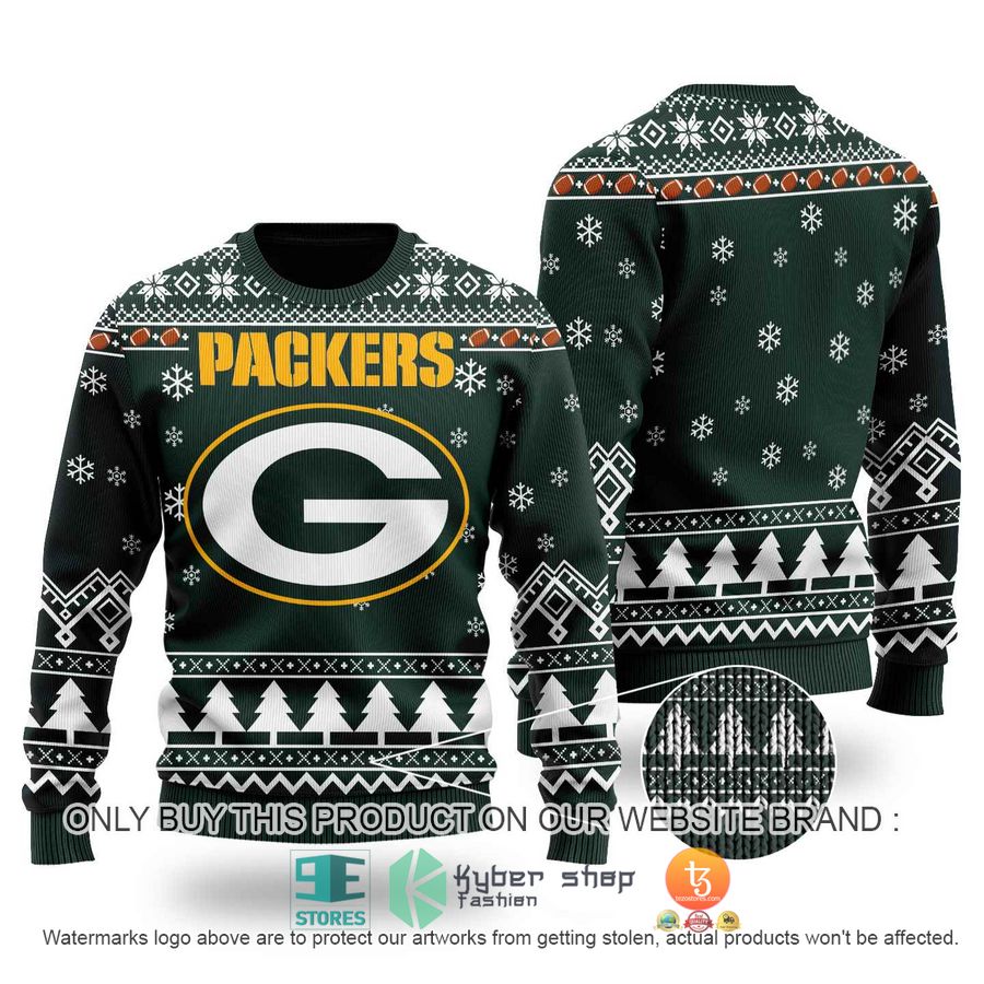 NEW Green Bay Packers Logo Green Sweatshirt 9 nfl green bay packers logo green ugly christmas sweater 1 59475
