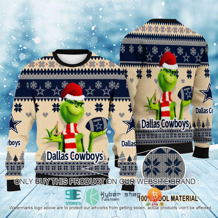nfl grinch dallas cowboys ugly christmas sweater 1 78169