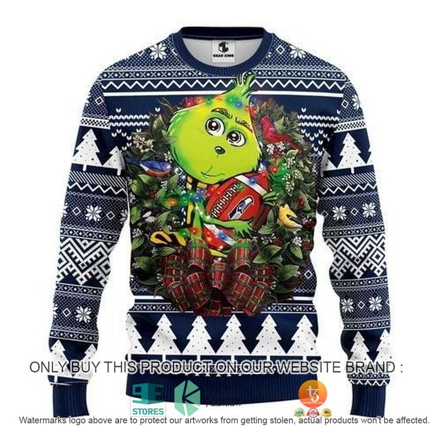 nfl grinch hug seattle seahawks nfl ugly christmas sweater 1 40087