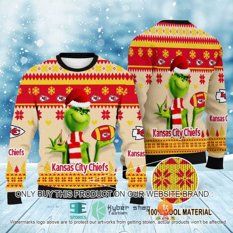 nfl grinch kansas city chiefs ugly christmas sweater 1 754