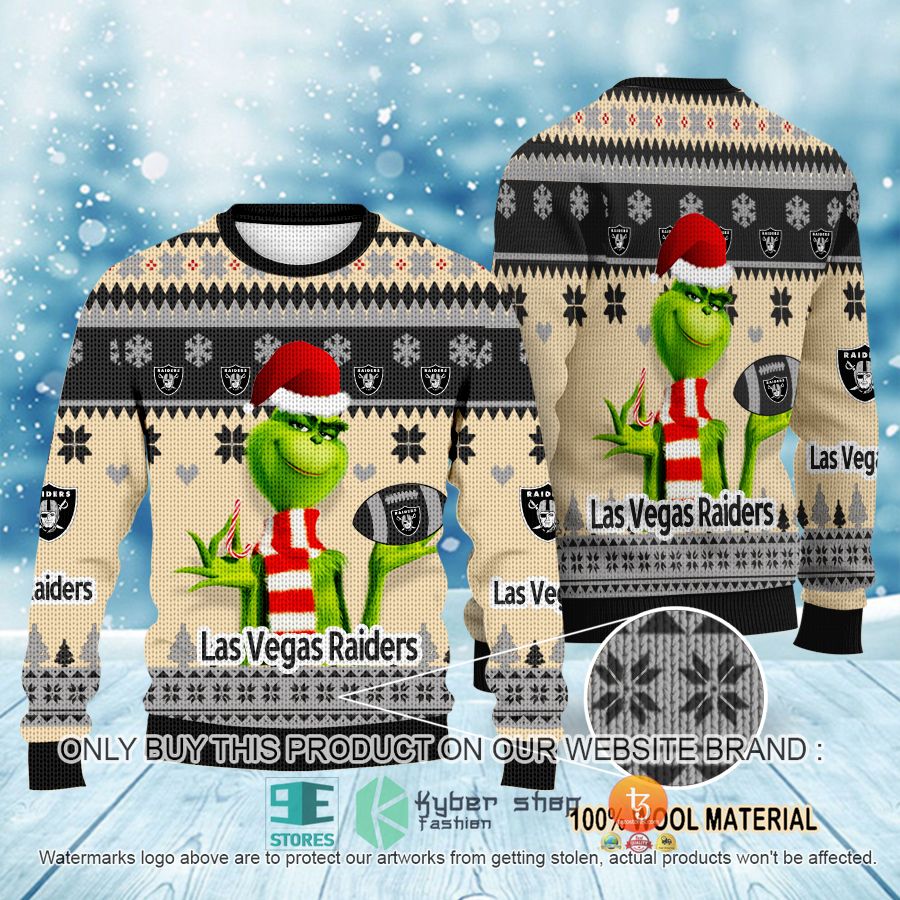 nfl grinch las vegas raidersugly christmas sweater 1 74822