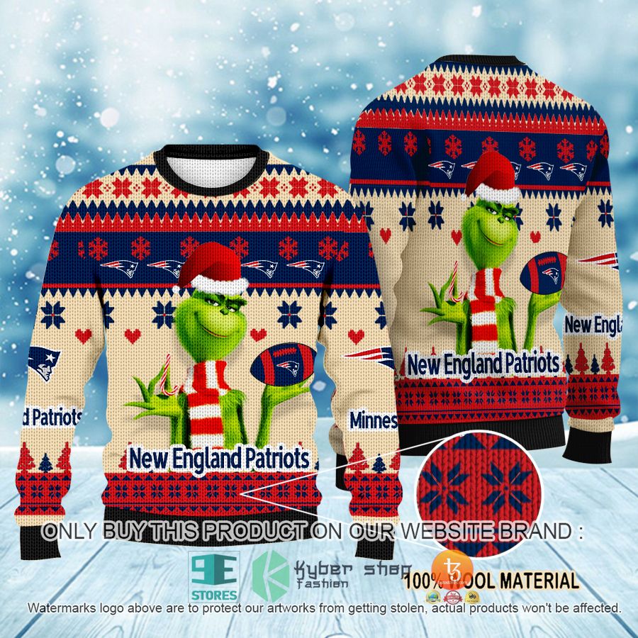 nfl grinch new england patriots ugly christmas sweater 1 57558