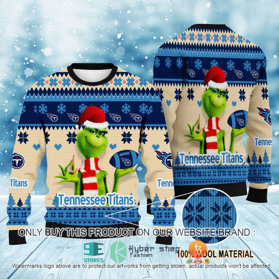 NEW Grinch Tennessee Titans Sweatshirt 9 nfl grinch tennessee titans ugly christmas sweater 1 65591