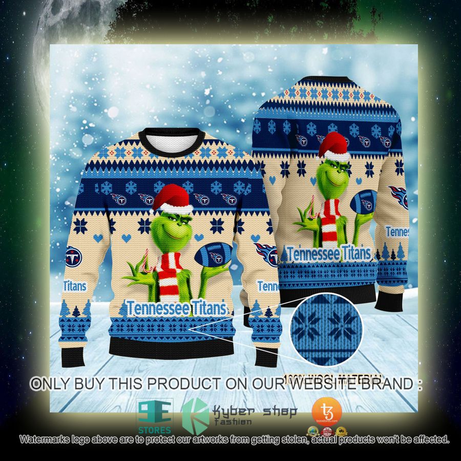 NEW Grinch Tennessee Titans Sweatshirt 4 nfl grinch tennessee titans ugly christmas sweater 4 29170