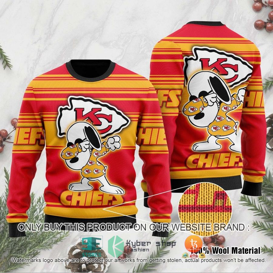 nfl kansas city chiefs snoopy nfl ugly christmas sweater 1 47703