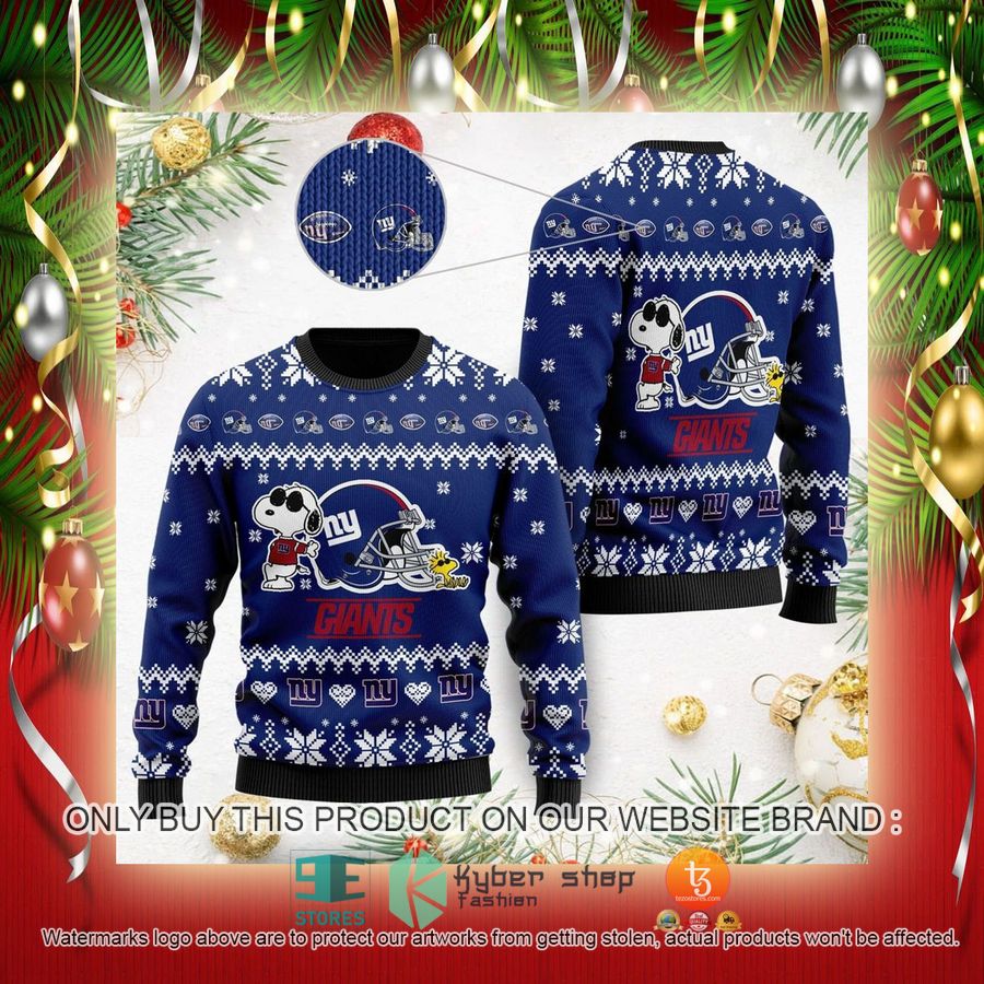 NEW New York Giants Cute The Snoopy Show Football Helmet Sweatshirt 2 nfl new york giants cute the snoopy show football helmet ugly christmas sweater 2 72078