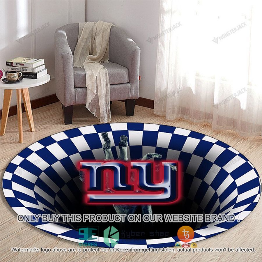 nfl new york giants illusion round rug 1 85235