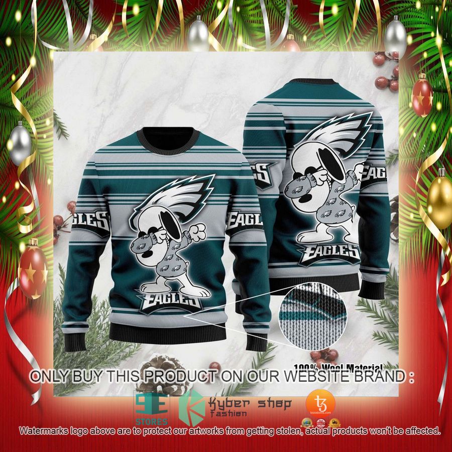 NEW Philadelphia Eagles Snoopy NFL Sweatshirt 2 nfl philadelphia eagles snoopy nfl ugly christmas sweater 2 3657