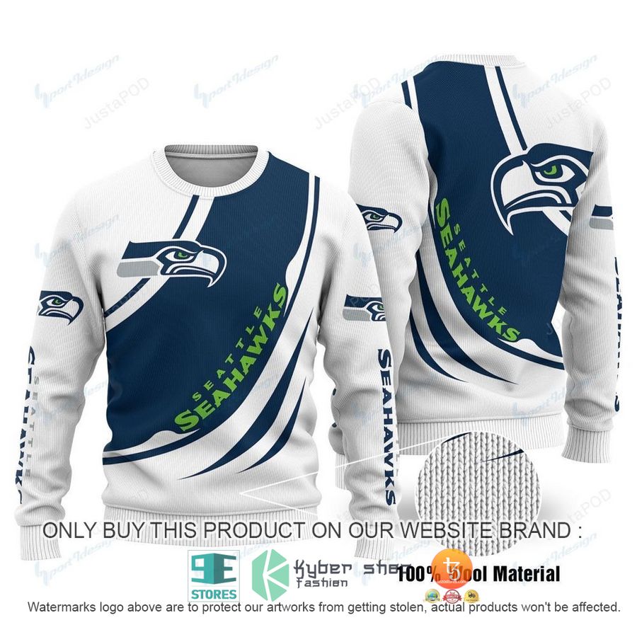nfl seattle seahawks white blue ugly christmas sweater 1 92373