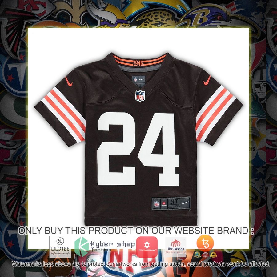 HOT Nick Chubb Cleveland Browns Nike Toddler Brown Football Jersey Shirt 2 nick chubb cleveland browns nike toddler brown football jersey 2 19806