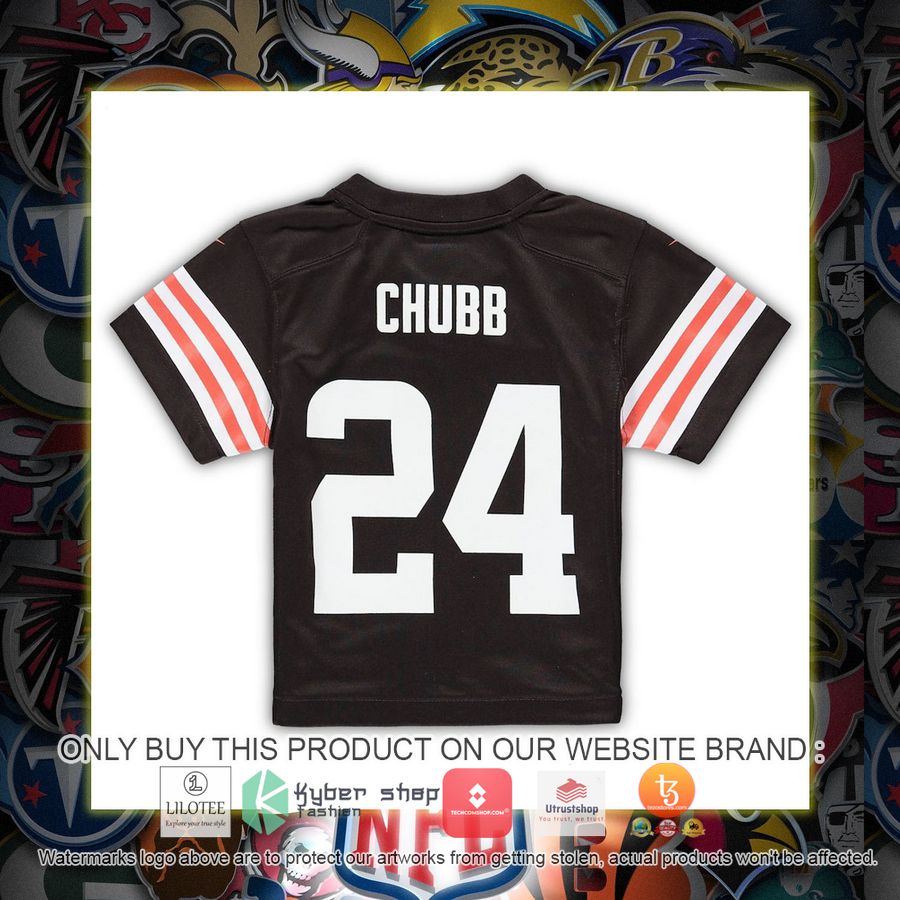 HOT Nick Chubb Cleveland Browns Nike Toddler Brown Football Jersey Shirt 3 nick chubb cleveland browns nike toddler brown football jersey 3 52791