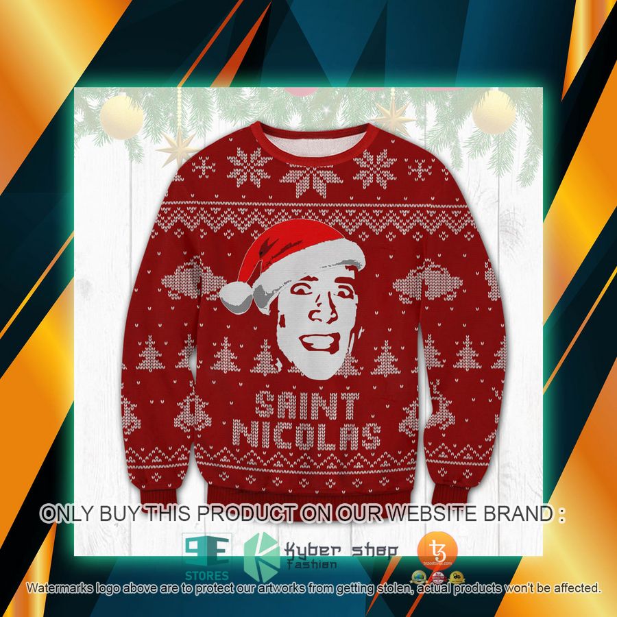 nicolas cage saint nicolas ugly sweater 1 40768
