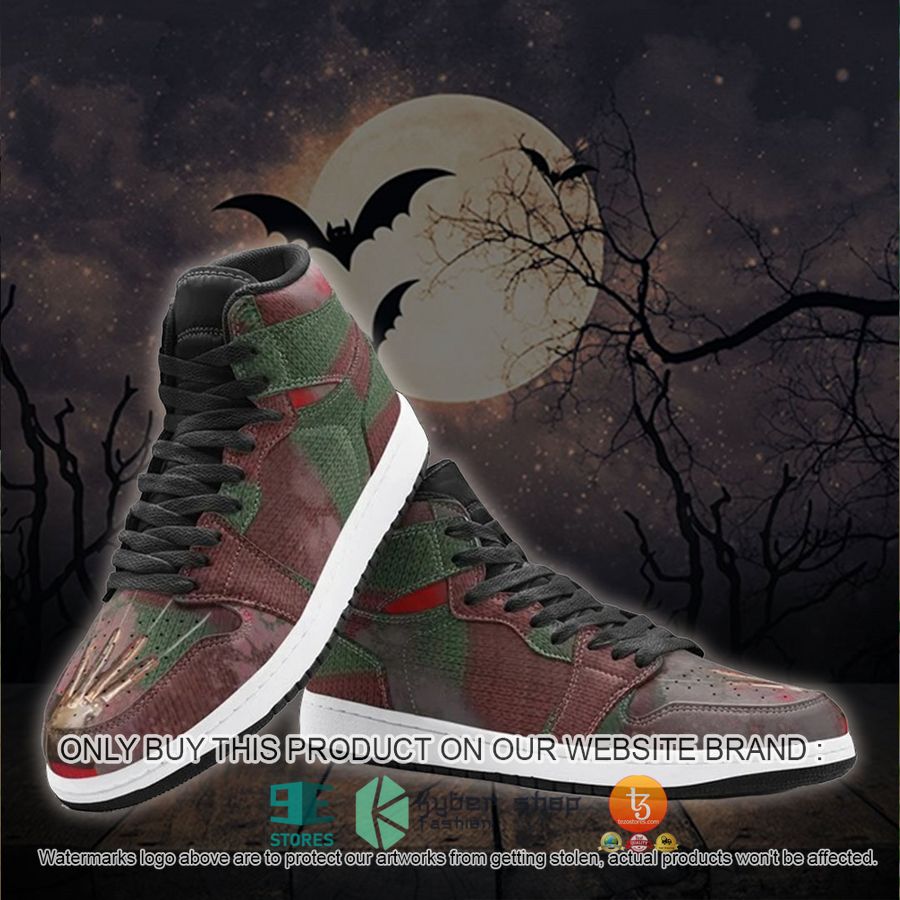 nightmare on elm street freddy krueger air jordan high top shoes 1 43532