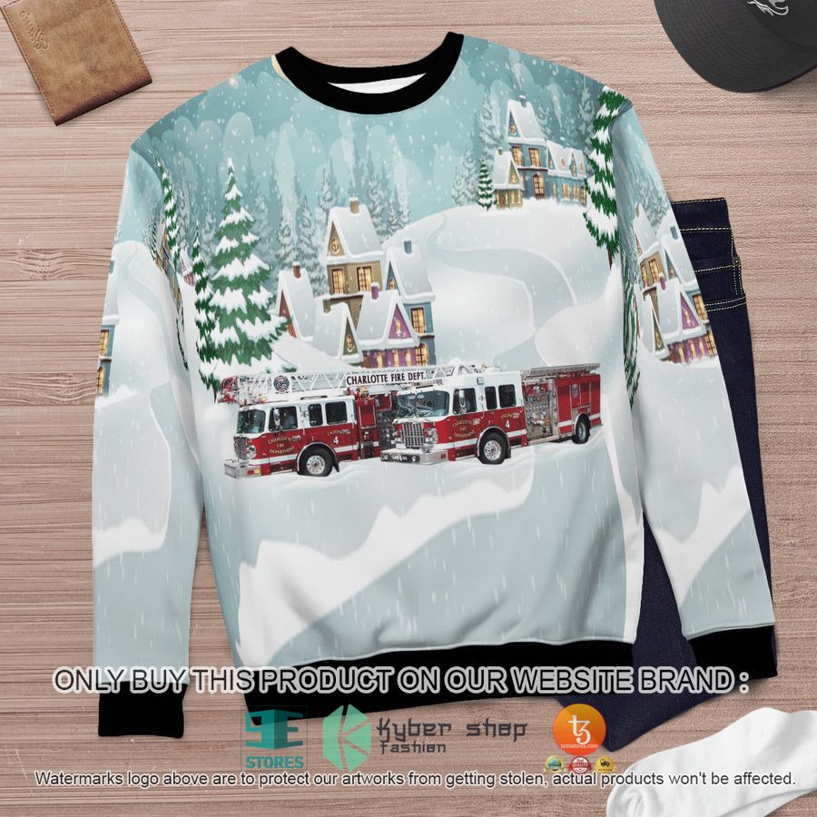 NEW North Carolina Charlotte Fire Department Christmas Sweatshirt 12 north carolina charlotte fire department christmas sweater sweatshirt 12 80431