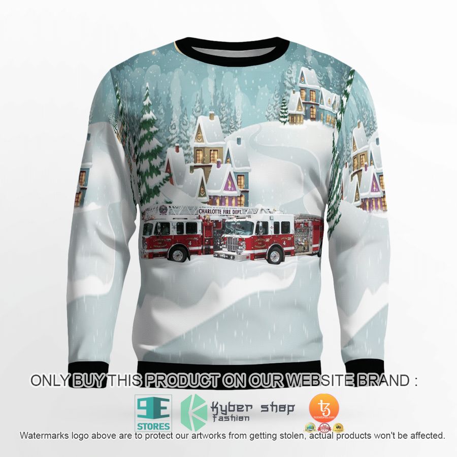 NEW North Carolina Charlotte Fire Department Christmas Sweatshirt 4 north carolina charlotte fire department christmas sweater sweatshirt 4 89637