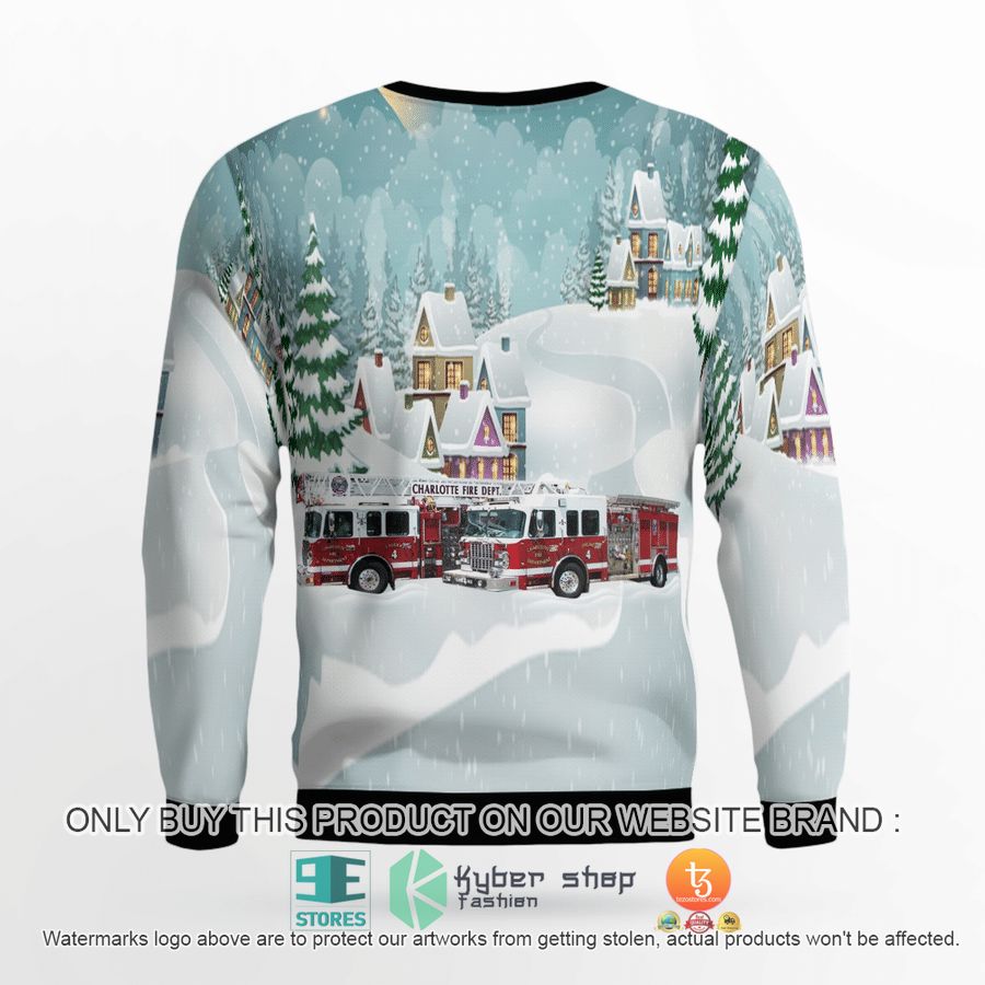 NEW North Carolina Charlotte Fire Department Christmas Sweatshirt 5 north carolina charlotte fire department christmas sweater sweatshirt 5 99082