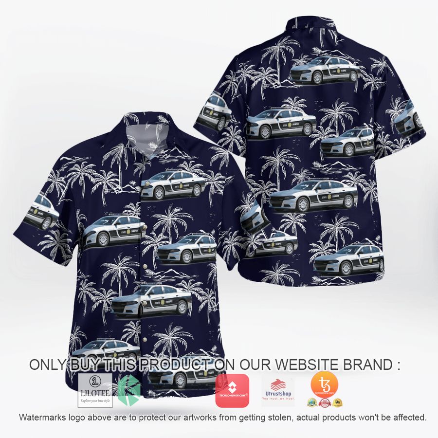 north carolina highway patrol dodge charger sedan hawaiian shirt 1 92108