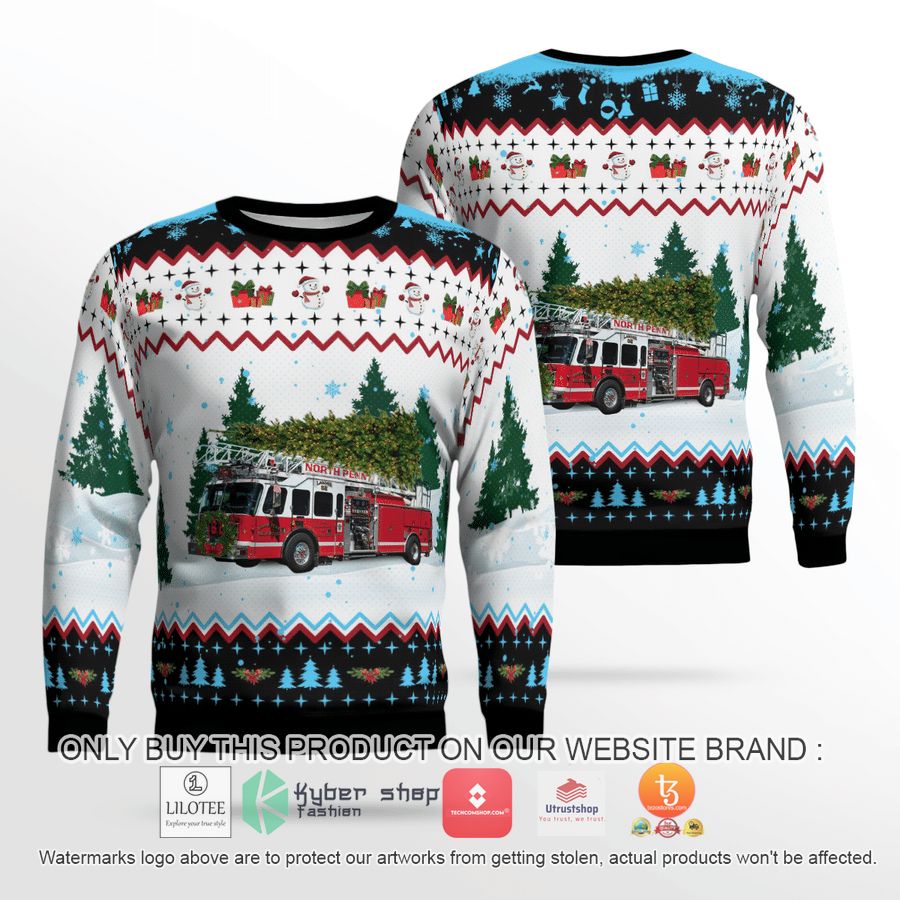 north penn volunteer fire company christmas 3d sweater 1 46305