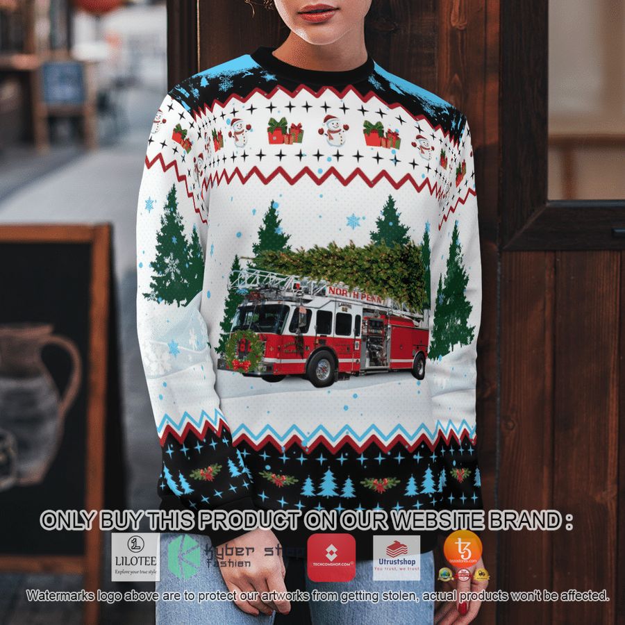 HOT North Penn Volunteer Fire Company Christmas Sweater 11 north penn volunteer fire company christmas 3d sweater 11 44317