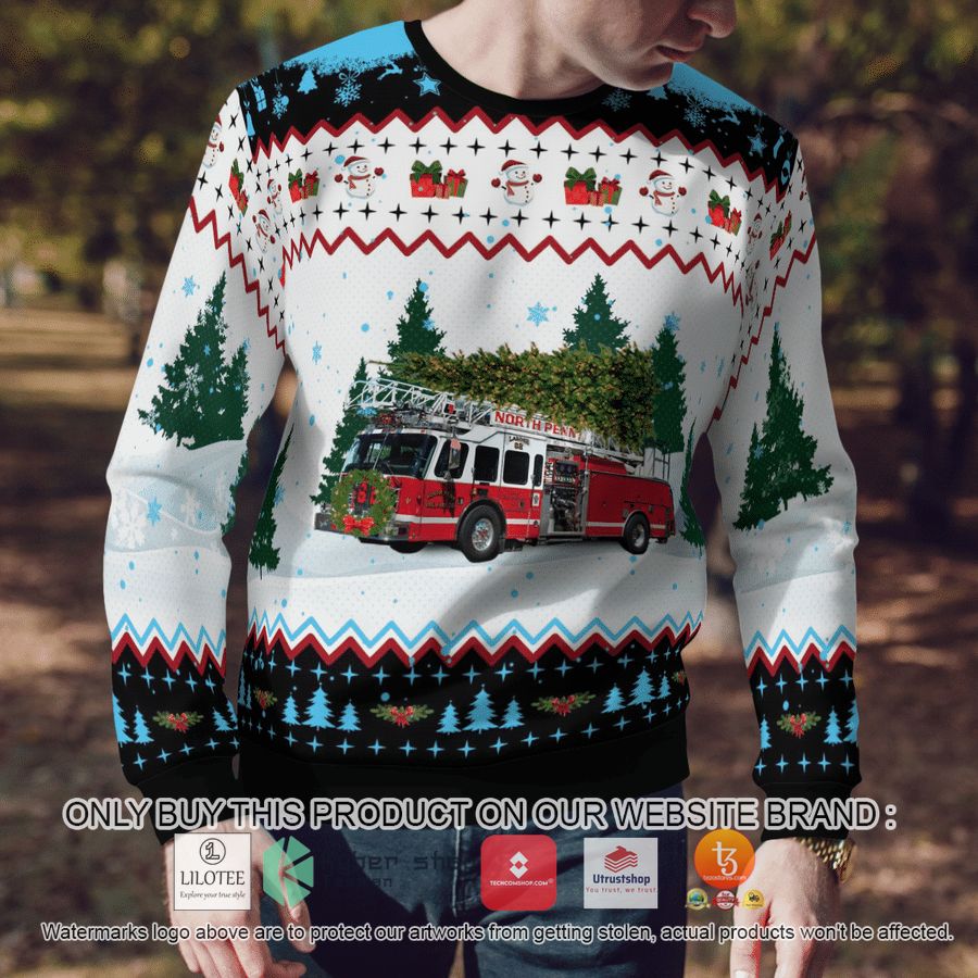 HOT North Penn Volunteer Fire Company Christmas Sweater 5 north penn volunteer fire company christmas 3d sweater 5 538