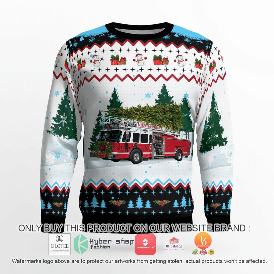 HOT North Penn Volunteer Fire Company Christmas Sweater 8 north penn volunteer fire company christmas 3d sweater 8 99281