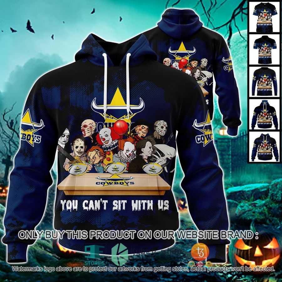 NEW North Queensland Cowboys You Can't Sit With Us Horror Movies Characters Hoodie, Shirt 25 north queensland cowboys you cant sit with us horror movies characters shirt hoodie 1 2437