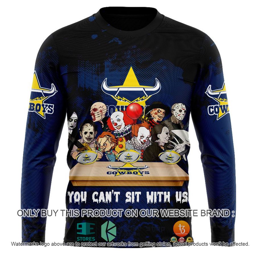 NEW North Queensland Cowboys You Can't Sit With Us Horror Movies Characters Hoodie, Shirt 11 north queensland cowboys you cant sit with us horror movies characters shirt hoodie 11 61477