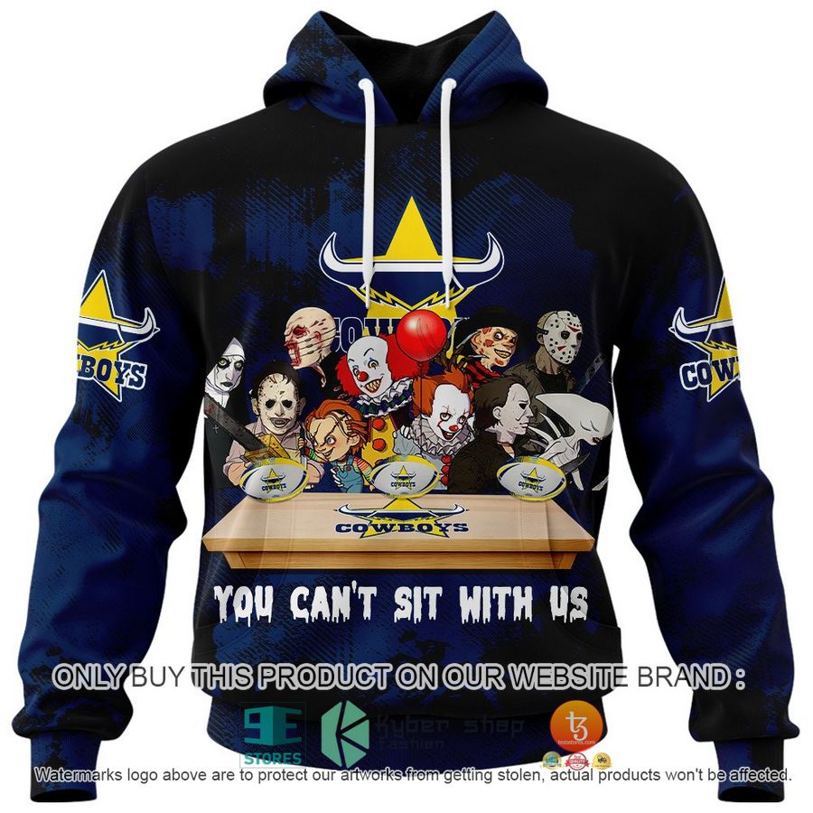 NEW North Queensland Cowboys You Can't Sit With Us Horror Movies Characters Hoodie, Shirt 2 north queensland cowboys you cant sit with us horror movies characters shirt hoodie 2 64727
