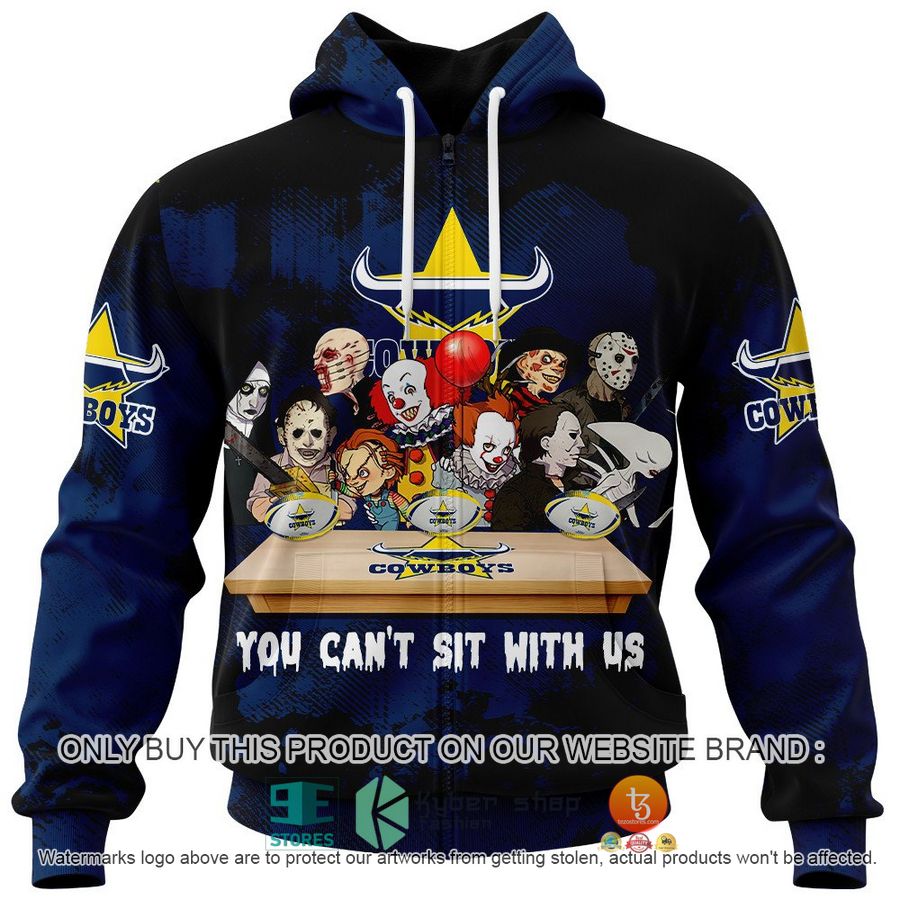 NEW North Queensland Cowboys You Can't Sit With Us Horror Movies Characters Hoodie, Shirt 4 north queensland cowboys you cant sit with us horror movies characters shirt hoodie 4 11051