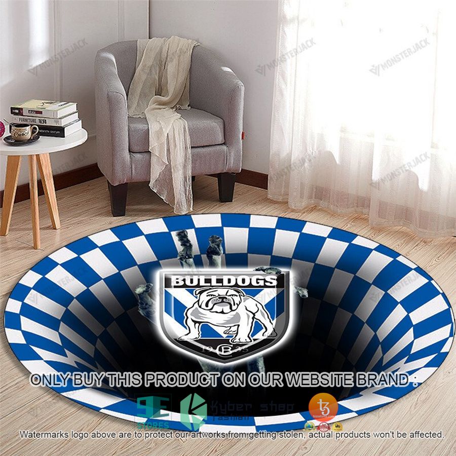 nrl canterbury bankstown bulldogs illusion round rug 1 9102