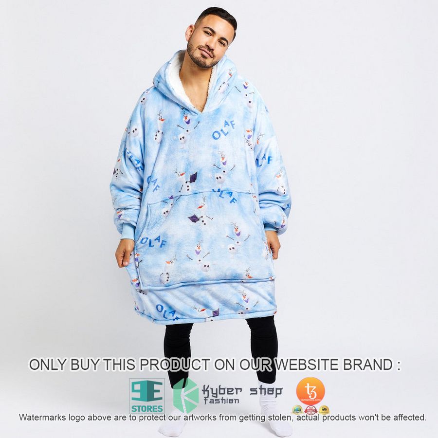 NEW Olaf Frozen blue Fleece Hoodie Blanket 7 olaf frozen blue sherpa hoodie blanket 1 19295