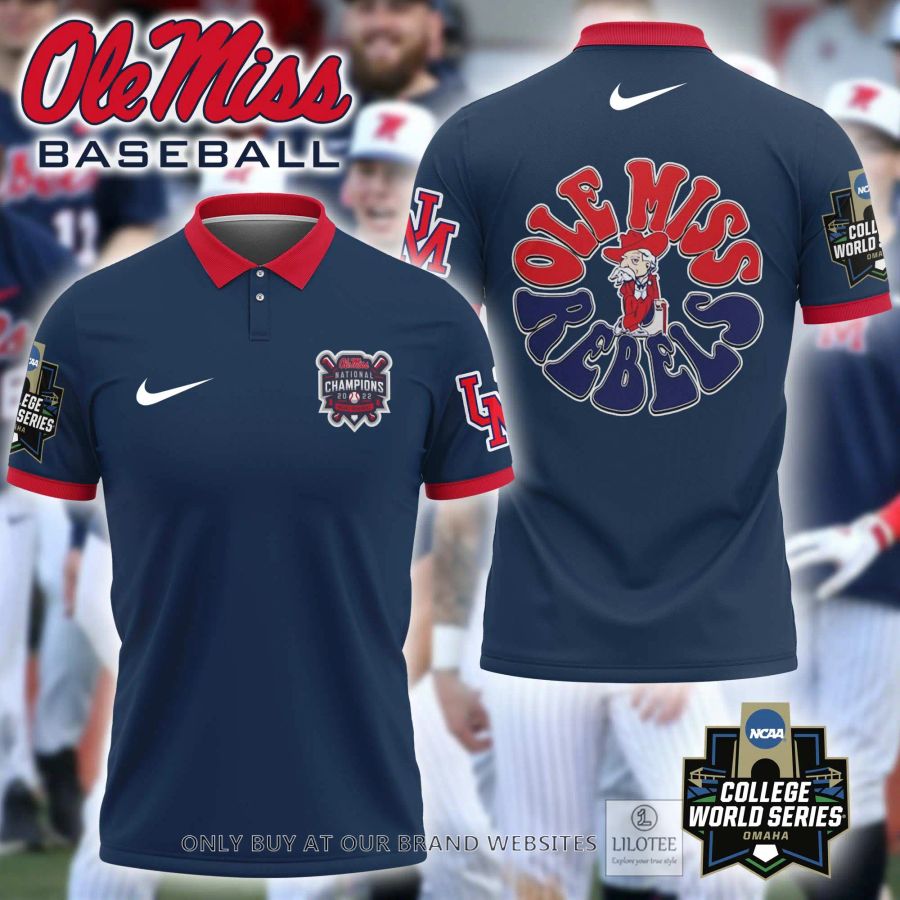 ole miss baseball navy polo shirt 1 20567