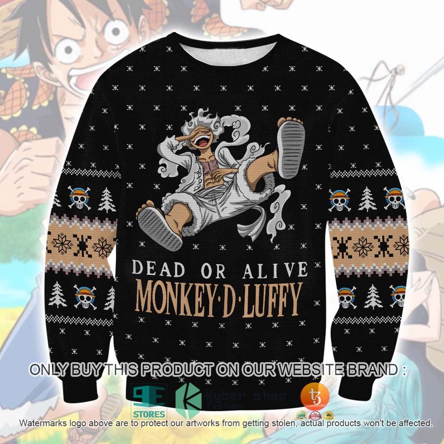 one piece dead or alive monkey d luffy ugly sweater 1 12809